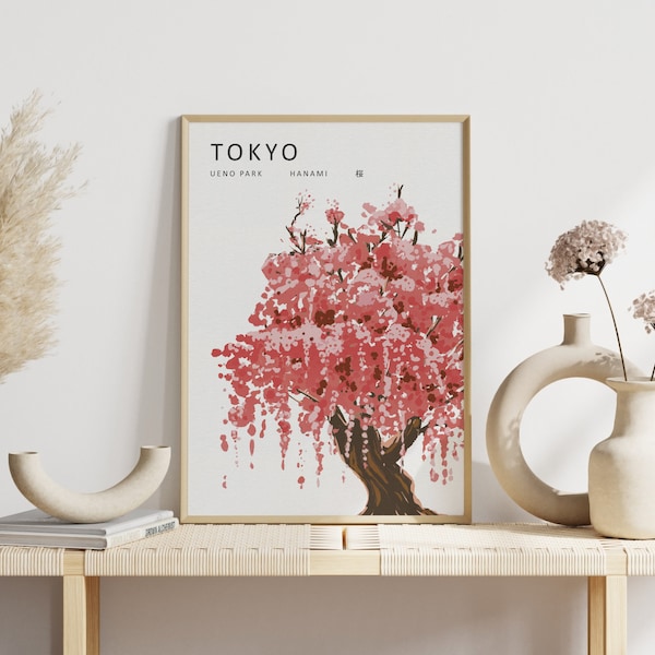 Poster Tokio japanische Kirschblüte