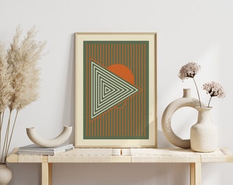 Geometrisches Bild Bauhaus Stil | Poster Boho