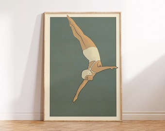 Poster living room | Picture bathroom high diver