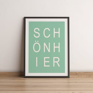 Poster BEAUTIFUL HERE saying | various colors