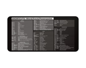 Desk Pad Shortcuts Microsoft Word Excel Powerpoint Windows