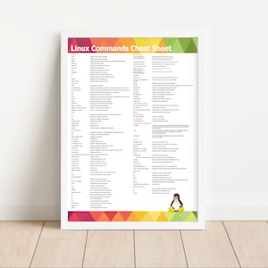 Linux Cheat Sheet Poster | Picture common commands