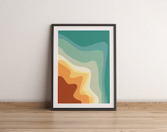 Poster Beach and Waves | Abstract Colorful