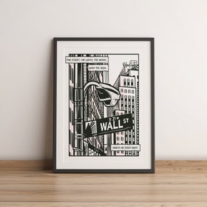 Wall Street Pop Art Poster | Comic style picture
