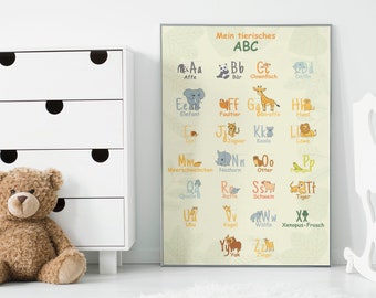 Mein tierisches ABC | Poster Alphabet Tiere