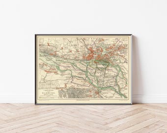 Vintage Poster Map Hamburg | City Map