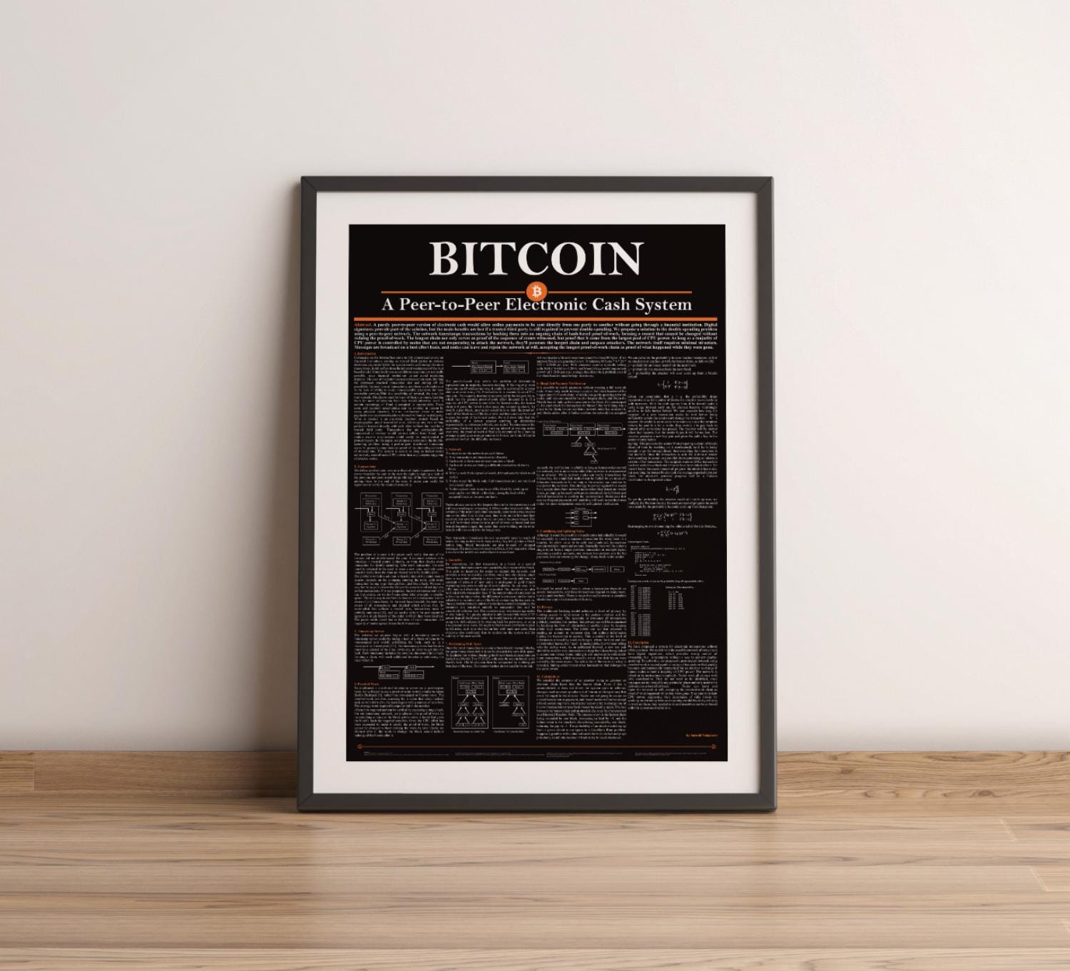 Bitcoin Whitepaper | Crypto Poster Bitcoin Art - Etsy.de