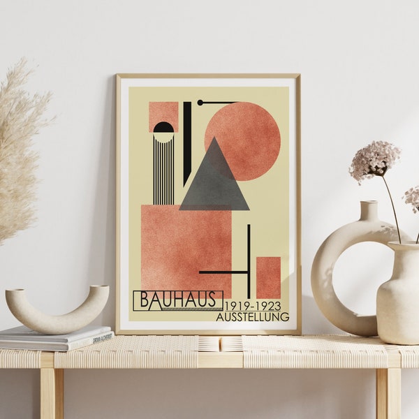 Poster Bauhaus | geometrische Formen Orange