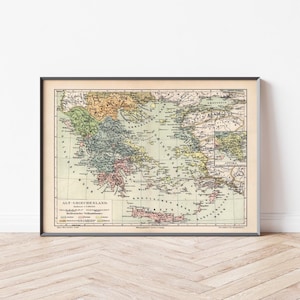 Vintage Poster Karte Alt-Griechenland