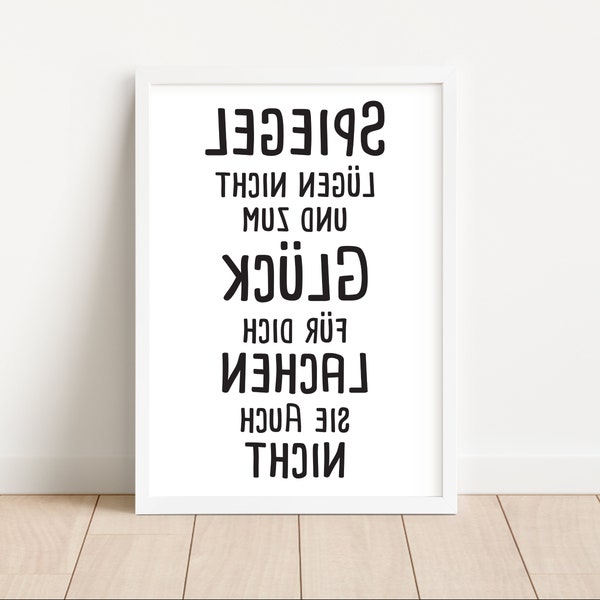 Toilet Poster | funny bathroom saying mirrored