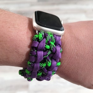 Purple And Green Paracord Watch Band for I-Watch