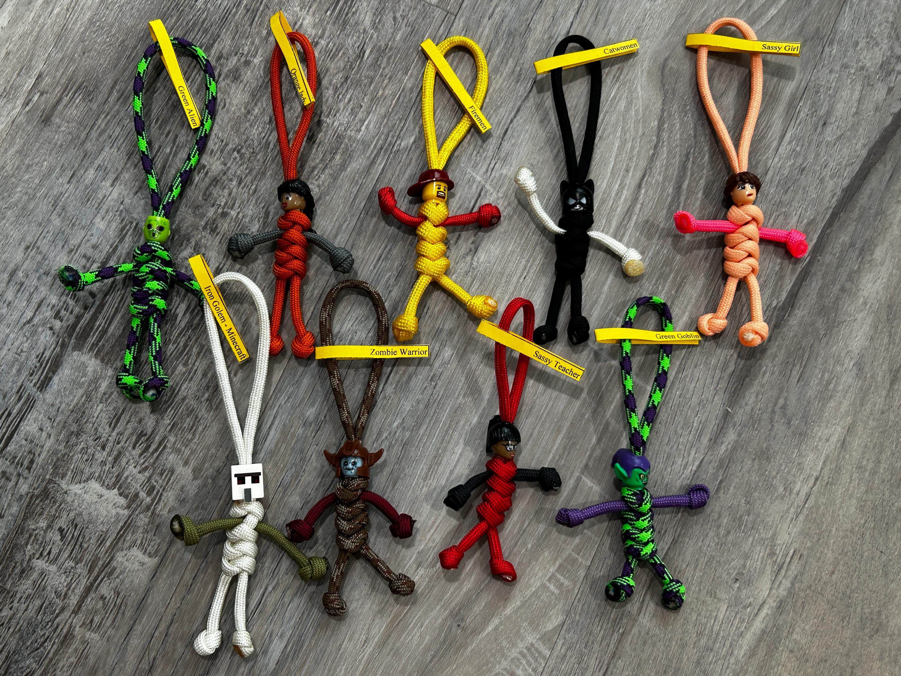 Paracord Buddy Zipper Pull, Backpack Zipper Pull, Buddy Keychain