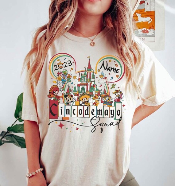 Personalized Disney Happy Cinco De Mayo 2023 Shirt, Mickey and Friends Mexican Fiesta Party Shirt, Disney Family Shirt, Magic Kingdom