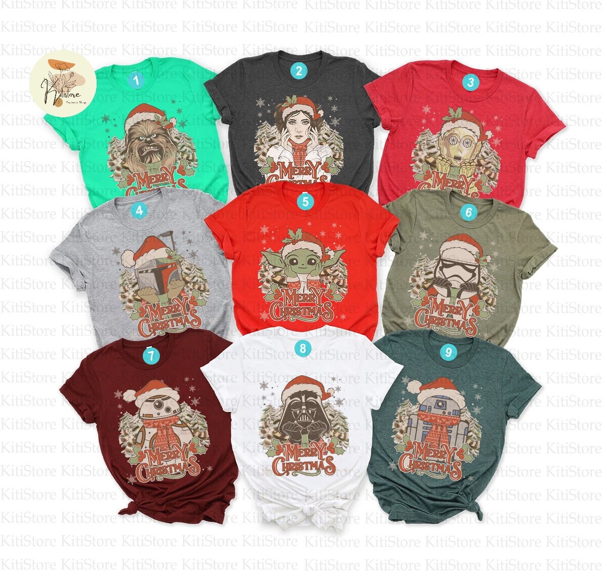 Discover Disney Star Wars Christmas Vintage Matching T-Shirt