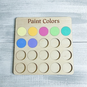Paint Palette Board, Paint Color Chart, Paint Sample Board, Color Palette Board, Digital Download, Digital cut file for Glowforge, SVG