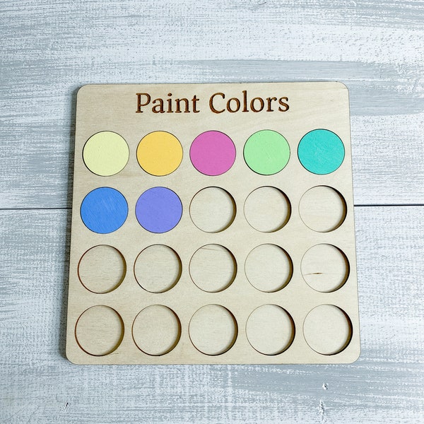 Paint Palette Board, Paint Color Chart, Paint Sample Board, Color Palette Board, Digital Download, Digital cut file for Glowforge, SVG