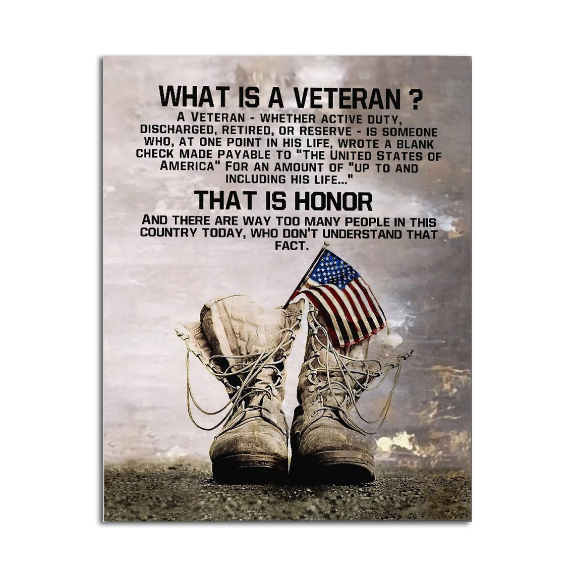 What Is A Veteran Poster Veteran Poster Soldier Poster Wall image 0