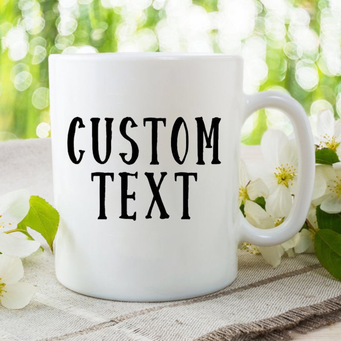 Custom Text Mug Personalised Text Mug Design Your Own Coffee Etsy