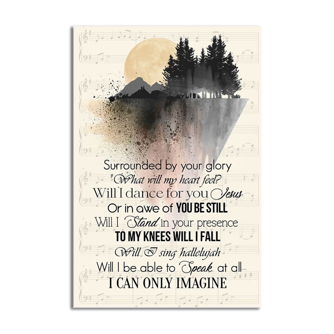 I Can Only Imagine Lyrics Poster Memorial Poster Mercyme Etsy