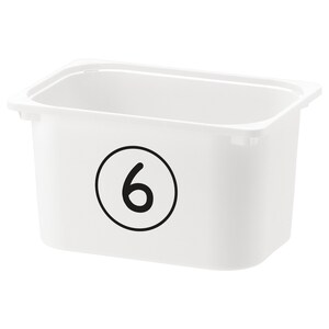 Número 6 / Números / Etiquetas personales / Personalizado / Etiqueta para educación en casa / Trofast Variera Ikea / Etiqueta para la organización del hogar / Etiqueta educativa
