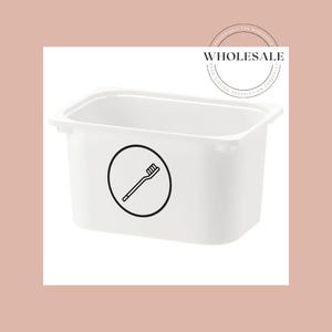 GROßHANDEL | 10x Zahnbürste | Zahnpasta | Zahn | Hygiene | Badezimmer Organisation | Etikett für die Heimorganisation | Vinyl-Etiketten | Trofast Ikea