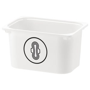Serviettes hygiéniques | Hygiène | Femmes | Période | Rangement de salle de bain | Étiquette de rangement pour la maison | Étiquettes en vinyle | Trofast Variera Kuggis Ikea