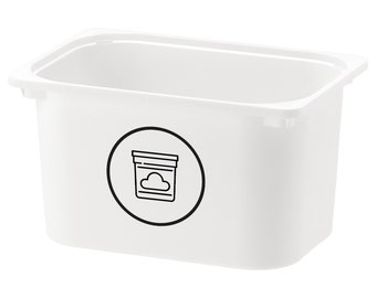 Etiqueta para massinha de modelar | Organização da sala de jogos, Ikea Trofast
