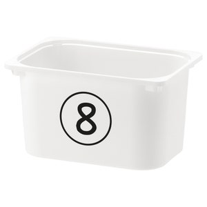 Número 8 / Números / Etiquetas personales / Personalizado / Etiqueta para educación en casa / Trofast Variera Ikea / Etiqueta para organizar el hogar / Etiqueta educativa