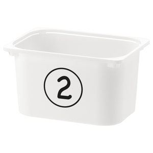 Número 2 / Números / Etiquetas personales / Personalizado / Etiqueta para educación en casa / Trofast Variera Ikea / Etiqueta para la organización del hogar / Etiqueta educativa