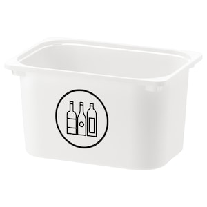 Recyclen | Glazen flessen | Wijnflessen | Flessen | Recyclen | Home-opberglabel | Vinyllabels | Trofast Variera Kuggis Ikea | Organiseren: