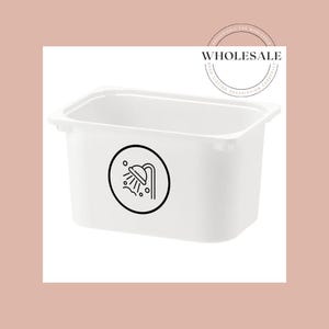 GROßHANDEL | 10x Dusche | Bad | Badezimmer | Haarspülung | Hygiene | Badezimmer Organisation | Etikett für die Heimorganisation | Vinyl-Etiketten | Visuelle Etiketten