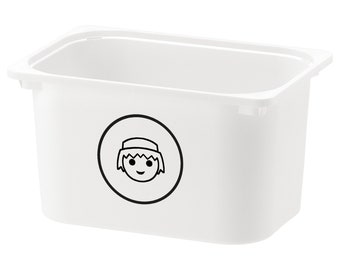 Playmobil | Étiquette de rangement pour jouets | Étiquettes en vinyle pour rangement de jouets | Étiquettes d'image personnalisées pour salle de jeux | Trofast Variera Ikea | Étiquettes d'organisation