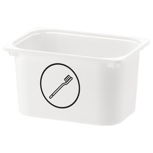 Zahnbürste | Zahnpasta | Zahn | Hygiene | Badezimmer Organisation | Etikett für die Heimorganisation | Vinyl-Etiketten | Trofast Variera Kuggis Ikea