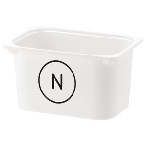 Letra N / Alfabeto / Etiquetas personales / Personalizado / Etiqueta para educación en casa / Trofast Variera Ikea / Etiqueta para organizar el hogar / Etiqueta educativa