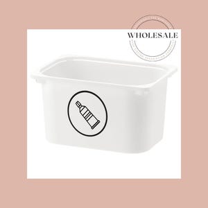 GROßHANDEL | 10x Zahnpasta | Zahnbürste | Zahn | Hygiene | Badezimmer Organisation | Etikett für die Heimorganisation | Vinyl-Etiketten | Trofast Ikea