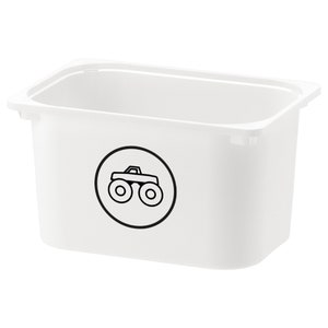Monster Truck Toy Bin Label | Playroom Vinyl Storage Sticker