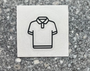 OFERTA / Camisa polo / Armario / Etiqueta organizadora de ropa / Etiqueta de pictograma de ropa Montessori / Icono de ropa / Trofast Variera Ikea / Organizar