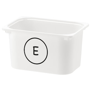 Letra E / Alfabeto / Etiquetas personales / Personalizado / Etiqueta para educación en casa / Trofast Variera Ikea / Etiqueta para organizar el hogar / Etiqueta educativa