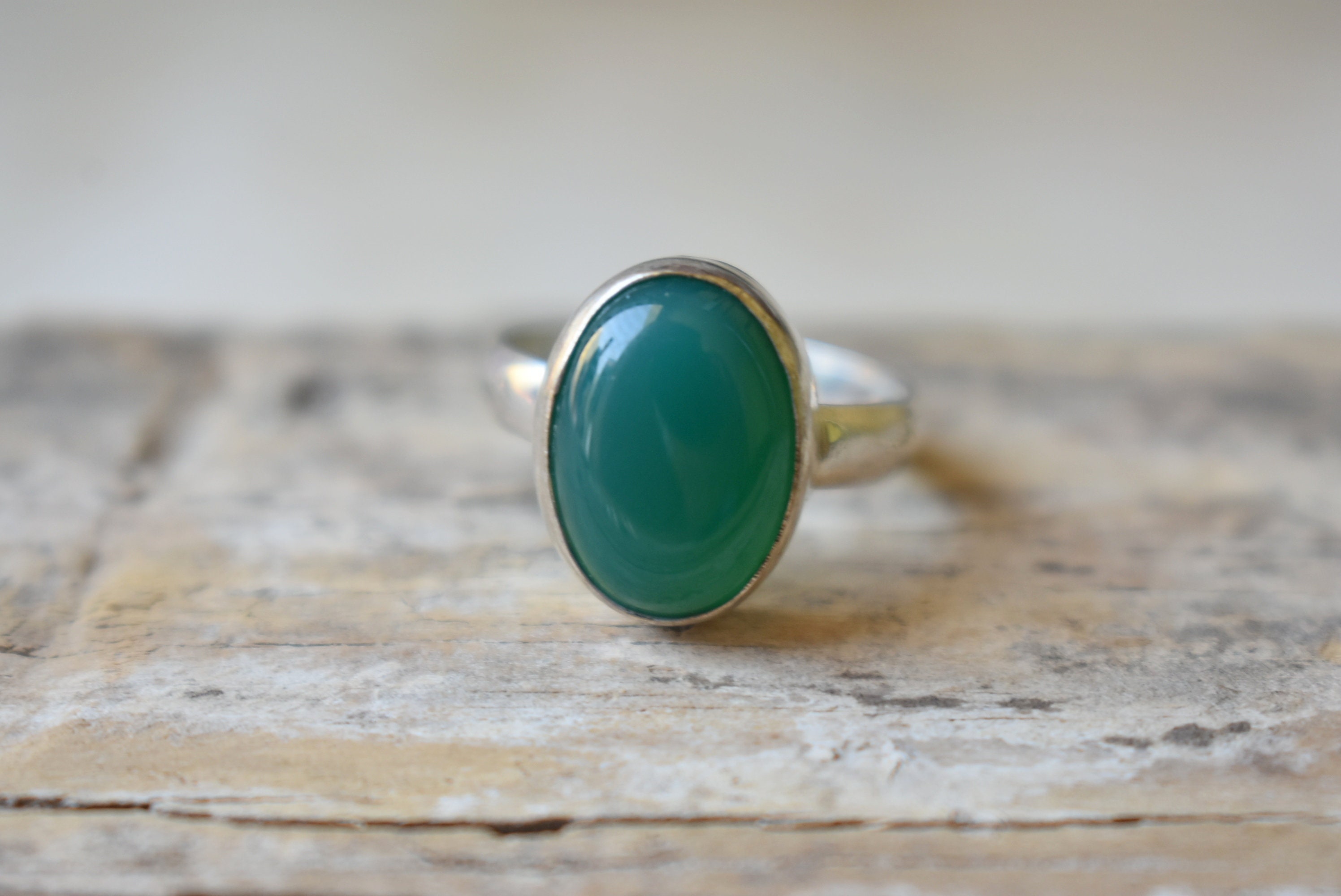 Green onyx ring Statement ring 925 sterling silver ring Etsy