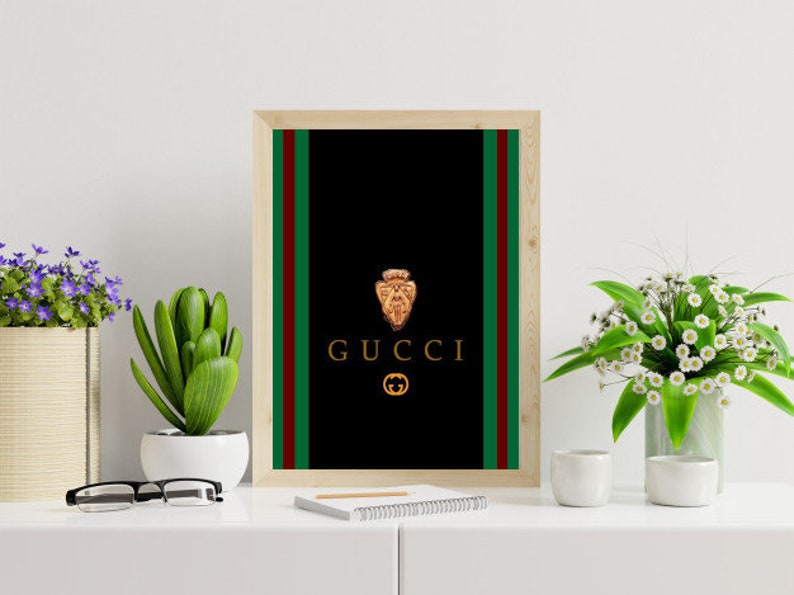 Gucci wall art gucci print fashion prints fashion wall art Etsy