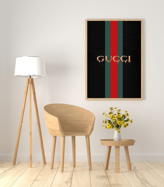 Gucci wall art gucci print fashion prints fashion wall art Etsy