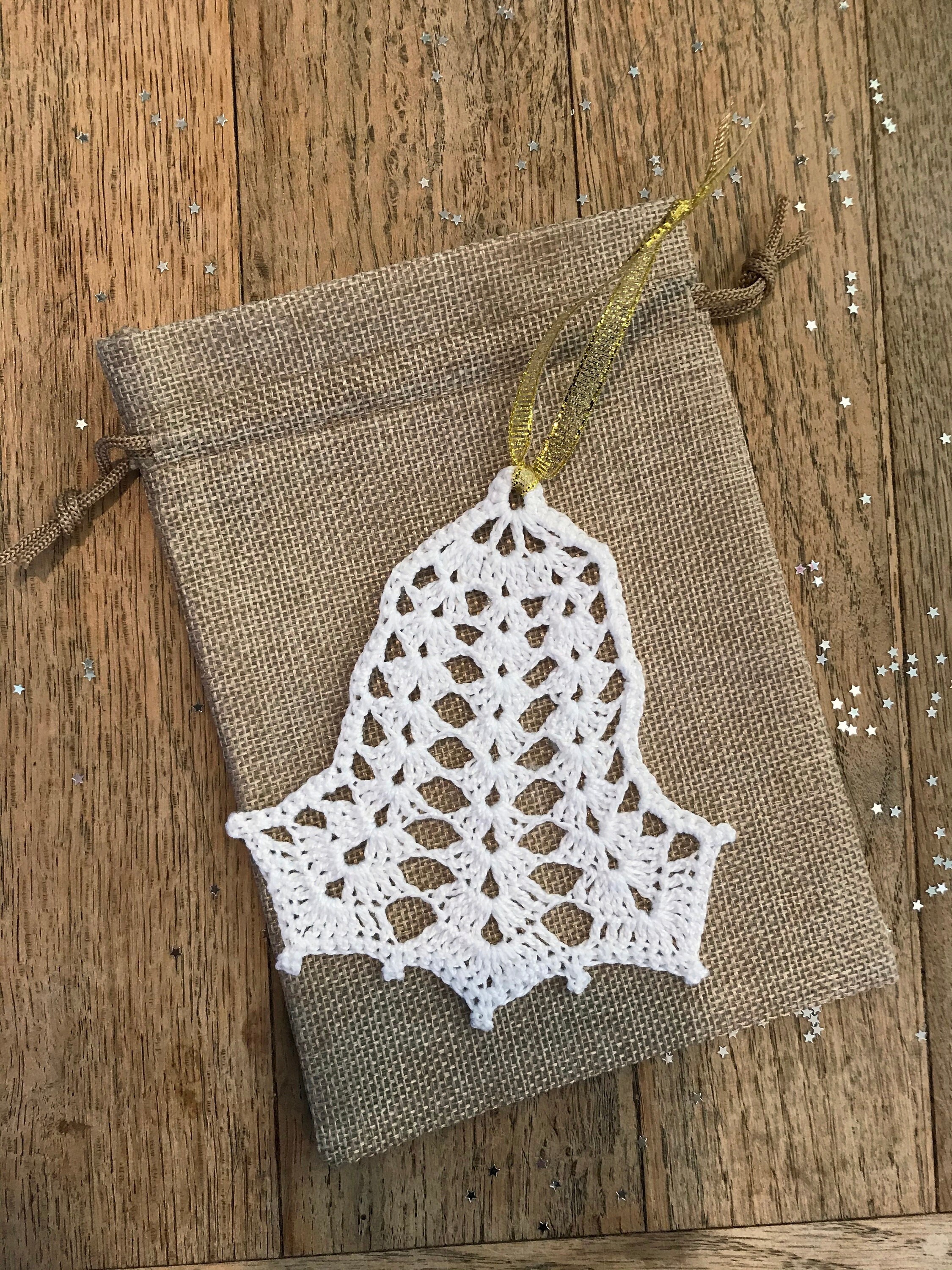 Décoration de Noël Crochet - Clochette Plate