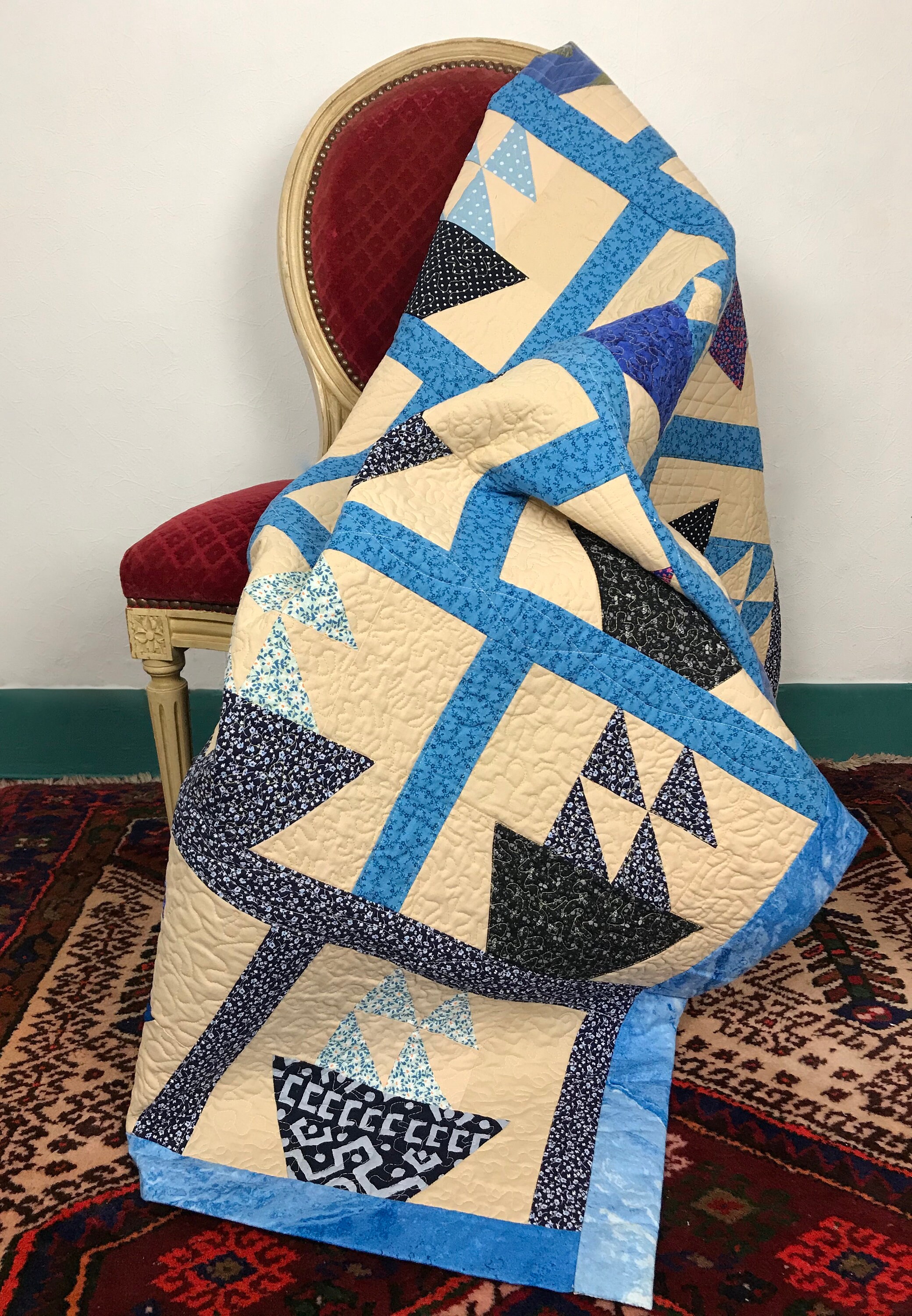 Patchwork Fait Main Petits Bâteaux