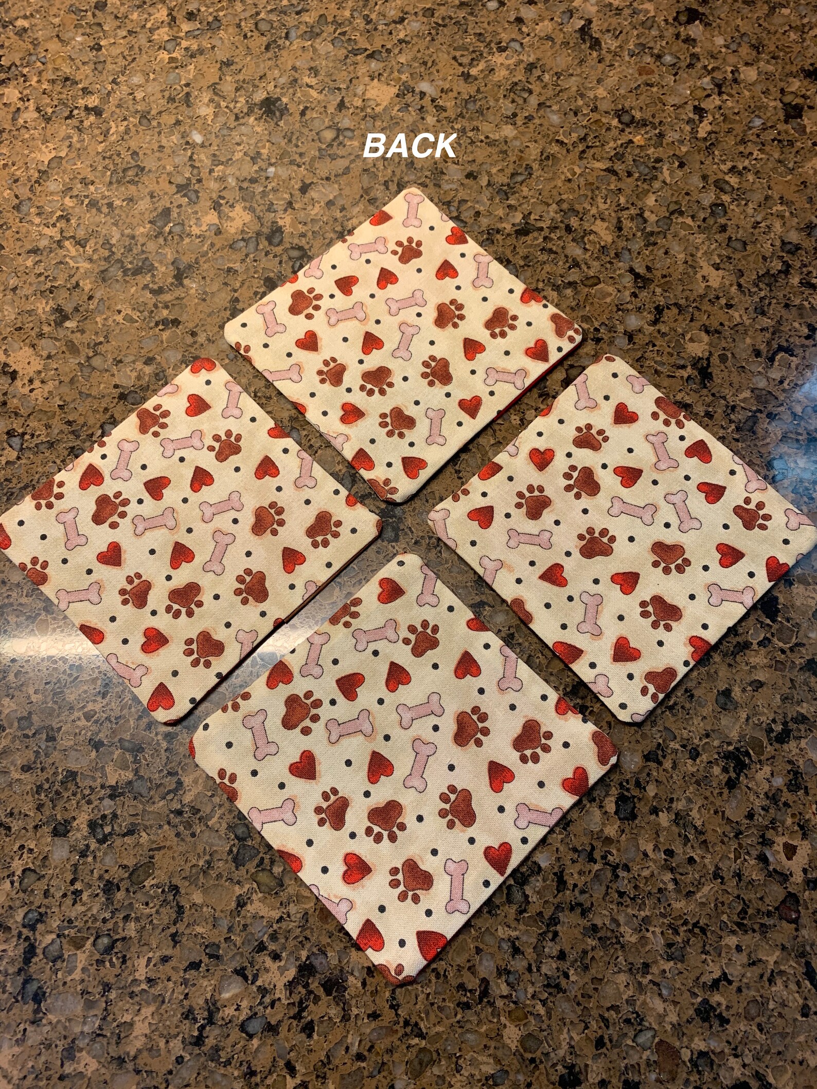 Fabric Drink Coasters, Set of 4. 100 Cotton, Washable, Reversible. Etsy