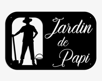 Plaque murale jardin de papi