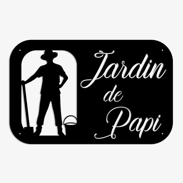 Plaque murale jardin de papi