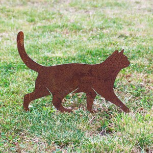 Exterieur Chat Marchant Feline Jardin Mur Maison Porte Cloture Etsy France