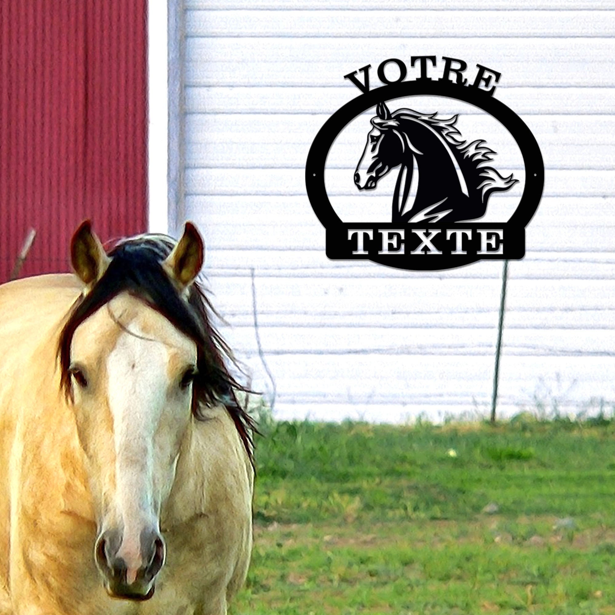 Plaque Déco Cheval + Personnalisation
