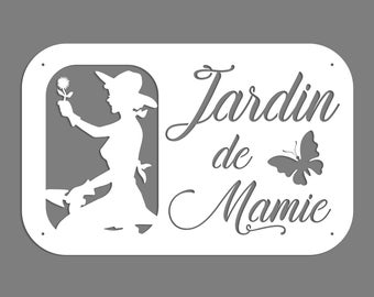 Plaque murale jardin de mamie