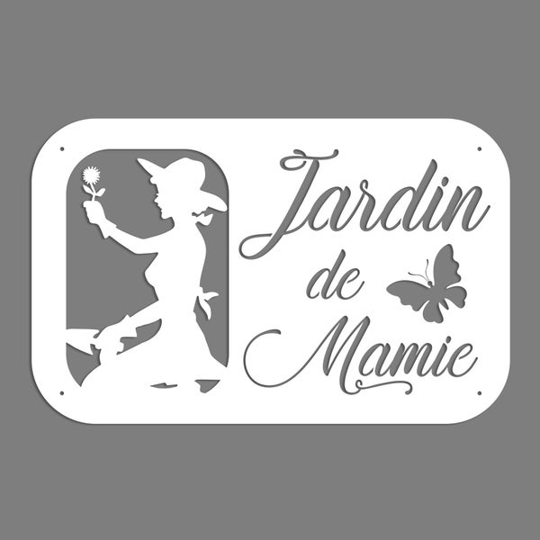 Plaque murale jardin de mamie